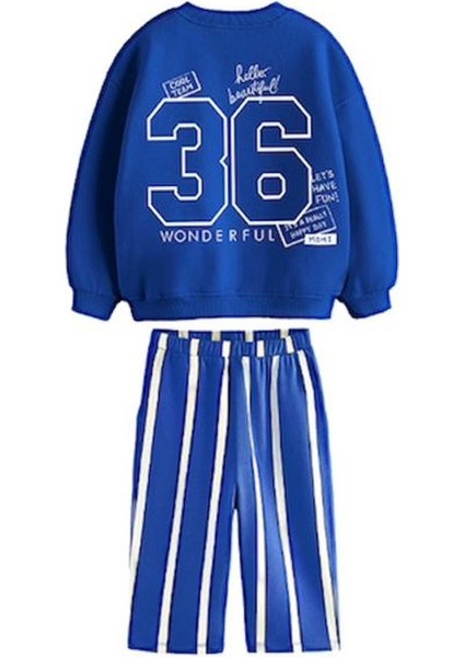 Erkek Çocuk Baskılı 3 Iplik Kumaş Kanvas Pantolonlu Alt Üst Takım fiyatları