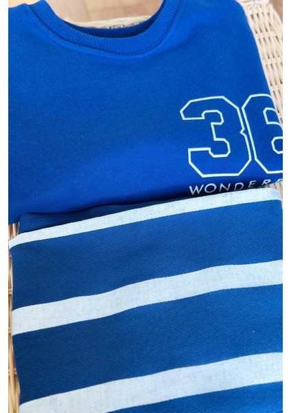 Erkek Çocuk Baskılı 3 Iplik Kumaş Kanvas Pantolonlu Alt Üst Takım indirimleri