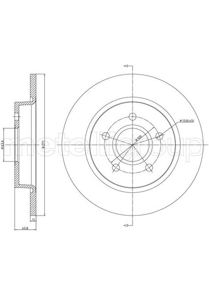 Arka Fren Dısk Aynası Focus Iıı 11 17 271X11X63.5X41X5DL