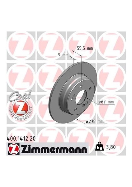 Fren Dıskı Arka Mercedes W202 W203 CL203 W210 C208 W124