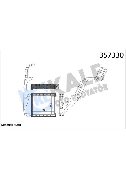 Kalorifer Radyatoru Ford Fıesta Vıı 17 Heater Core