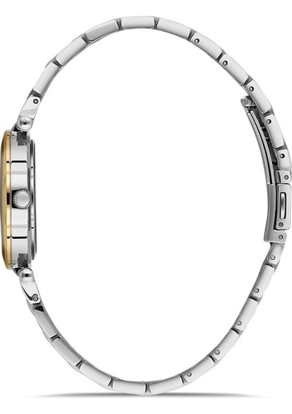 DK.1.AG1399.03 Taşlı Tasarım Sedef Kadranlı Çelik Kordon Çelik Kasa 5 Atm Suya Dayanıklı Metalik-Altın Renk Kadın Kol Saati fiyatları