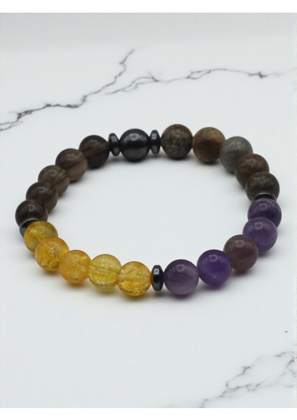 Yay Burcu Taşları Doğal Taş Bileklik (23 Kasım - 21 Aralık) – Enerji ve Şans Taşı Kombini indirimleri