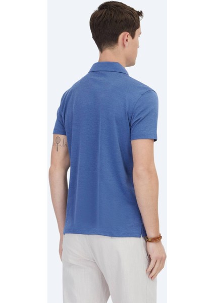 Lacivert Polo Yaka Pamuk Karışımlı T-Shirt indirimleri