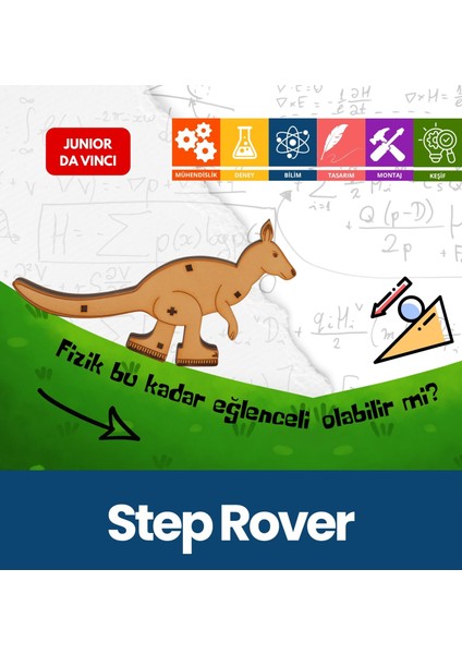 Step Rover – Çocuklar Için Eğitici Ahşap Stem Oyuncak,deney Seti ve Bilim Kiti