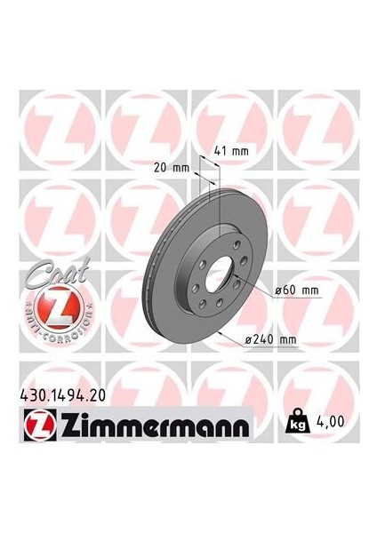 Ön Fren Aynası Corsa C 1.0-1.2 16V 01 11 Abs Li 240X20X4DLXHAVALI