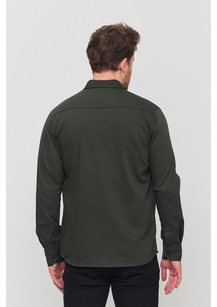 Erkek Gömlek Slim Fit Erkek Kot Gömlek