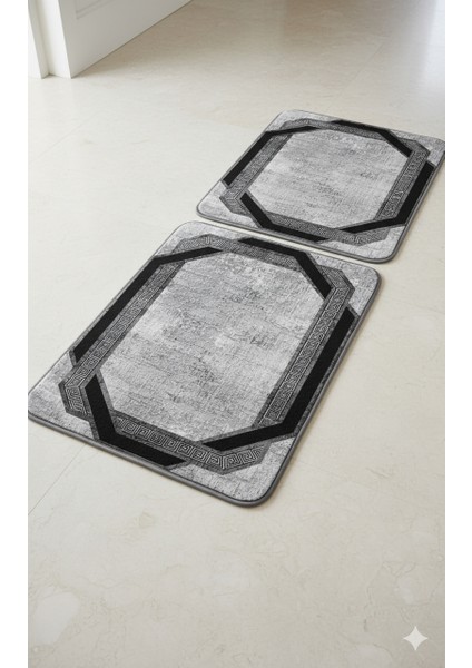 Banyo Paspas Takımı 2'li Set Kaymaz Tabanlı Yıkanabilir BB-114 indirimleri