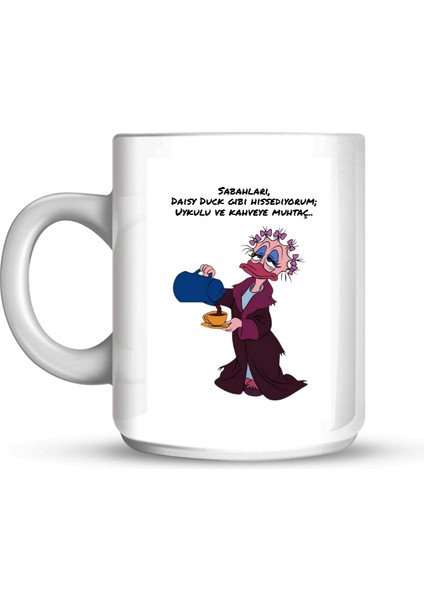 Daisy's Mornings: Uykulu ve Kahveye Muhtaç! Özel Tasarım Porselen Kupa