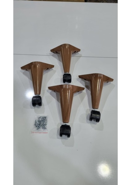 Tekerlekli Sihirli Sehpa Masa Ayağı 360 Derece Dönebilen 20 cm 4 Adet Ceviz Vida fırsatları