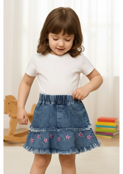 Kot Etek Çocuk Denim Etek