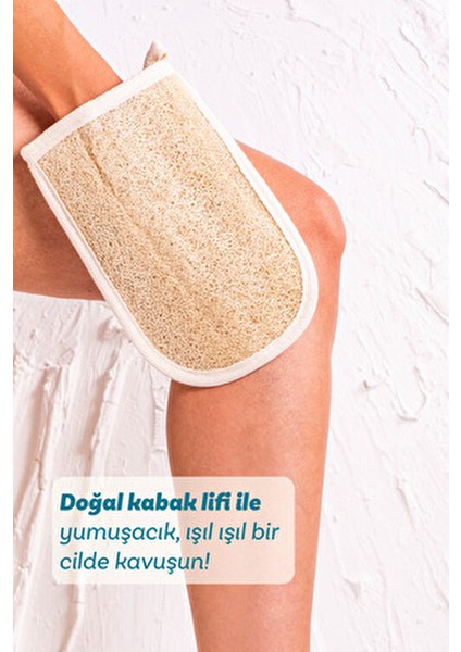 Doğal Kabak Banyo Kese Eldiveni ve 6 Adet Peeling Disk