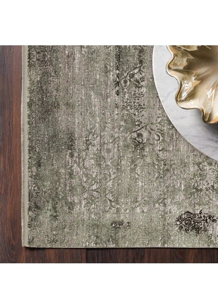 Franko Dyed Fsd 01 D. Green Viskon & Akrilik Yüksek Dokulu Modern Salon Halısı modelleri