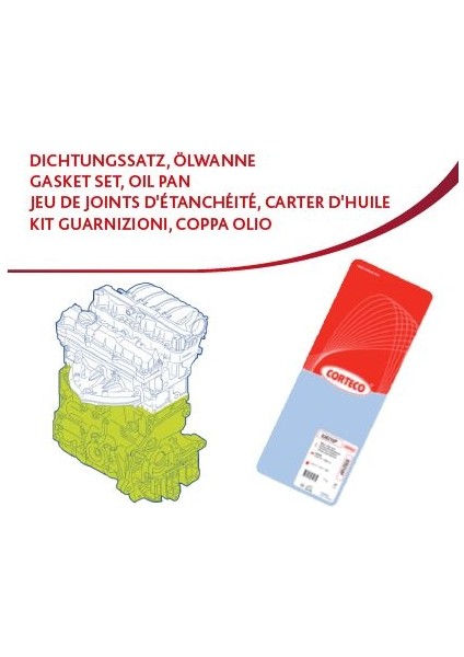 Motor Alt Takım Conta Corsa B 93>02 Corsa C 02>06 Agıla 00>08 1.0 12V Z10XE-XEP-X10XE 428614P