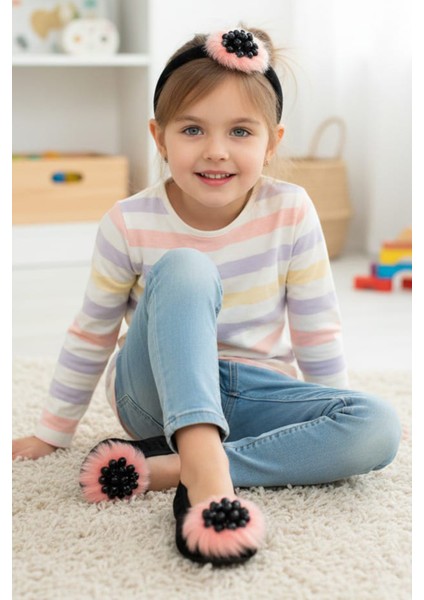 Çocuk Ev Babeti Taçli Takim ,çocuk Panduf, Bebek Pati?k, Çorap, Çocuk Ev Ayakkabısı