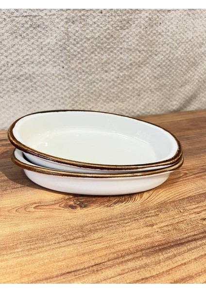 Oval Derin Seramik Fırın Kabı – Rustik Detaylı 2li Set indirimleri