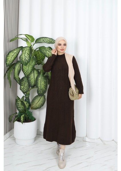 Saç Örgü Şeritli Triko Elbise fiyatları