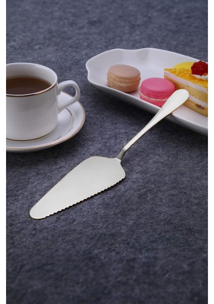 7 Parça Çelik Sunum Servis Kaşığı Kaşık Çatal Bıçak Spatula Seti MT154BY fırsatları