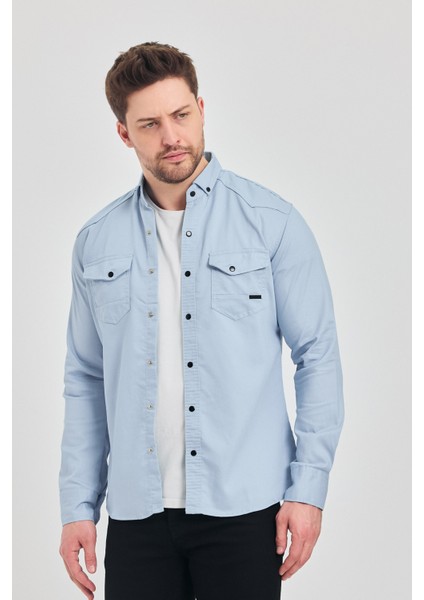 Erkek Gömlek Slim Fit Erkek Kot Gömlek modelleri