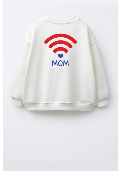 Unisex Sırtı Baskılı 3 Iplik Kumaş Pamuklu Sweatshirt