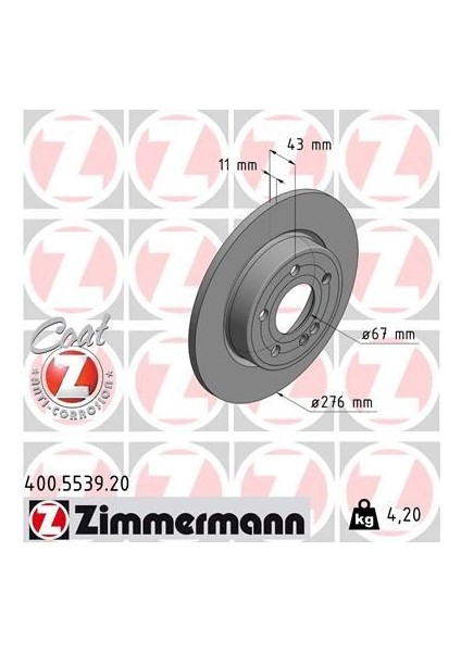 Fren Dıskı Arka Mercedes W177 W247 C118