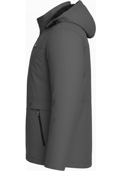 Erkek Gri %100 Su ve Rüzgar Geçirmez Kürklü Çıkartılabilir Kapüşonlu Mont&kaban modelleri