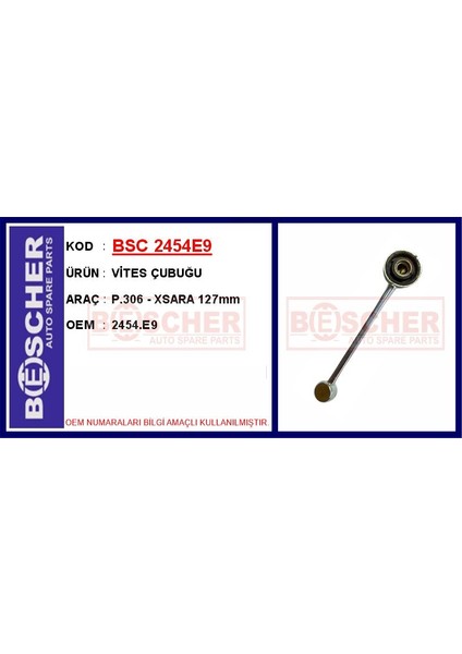 Vites Çubuğu P.306 - Xsara 127MM