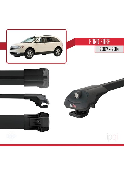 Ford Edge 2007-2014 Arası ile Uyumlu Ace-1 Ara Atkı Tavan Barı Siyah 3 Adet modelleri