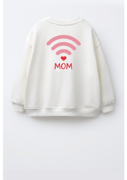 Unisex Sırtı Baskılı 3 Iplik Kumaş Pamuklu Sweatshirt