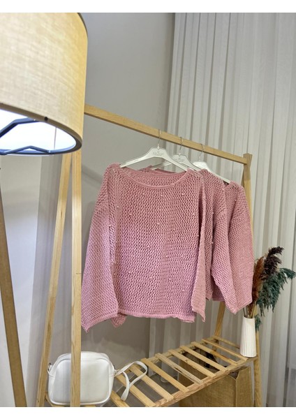 Incili Delikli Örgü Kazak modelleri