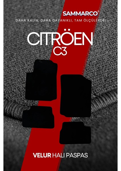 Citröen C3 2006 Halı Paspas Velur Paspas Kumaş Paspas Oto Paspas modelleri