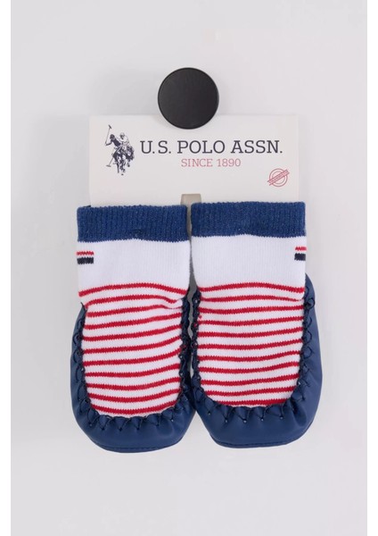 U.s. Polo Assn Çarık Çorap USB2600 Beyaz-Lacivert