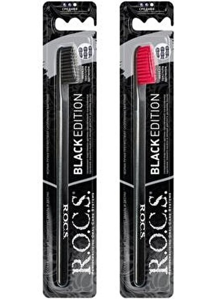 Diş Fırçası Orta Sert Kıllar ile Etkili Temizlik 2 Adet Siyah Renk indirimleri