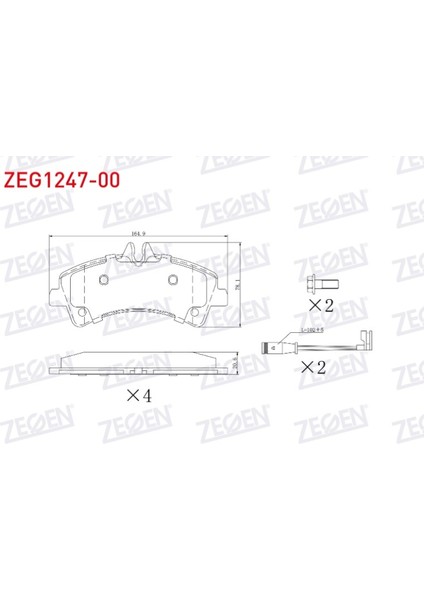 Fren Balata Arka Fıslı Mercedes Sprınter 5t (906) 515 Cdı Cıft Teker 2006-2009/ Vw Crafter 30-35 2.5 Tdı Cıft Teker 2006-2016 / Crafter 30-35 2.0 Tdı Cıft Teker 2006-2016