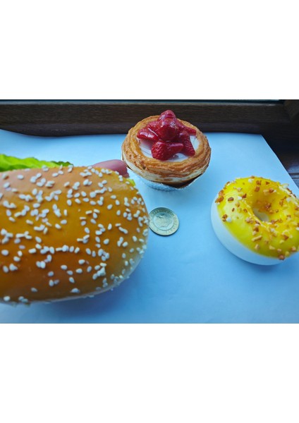 Buzdolabı Süsü Magnet 3 Lu Set Sosisli Tart ve Donat Temalı 3 Lu Set fiyatları