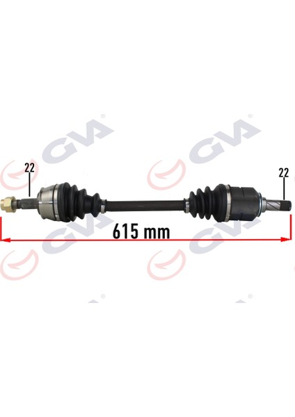 Komple Aks Sol Opel Corsa D 1.0-1.2-1.4 07-14 -Corsa E 15 -Adam 13 615MM