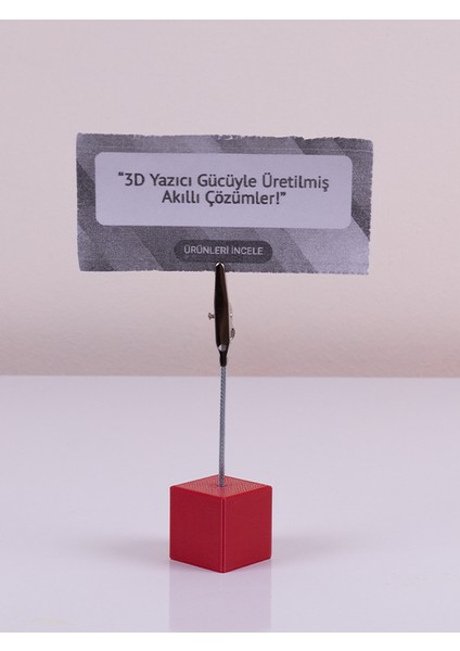 Metal Not Tutucu Metal Kıskaçlı Notluk Kırmızı Masaüstü Not Tutacağı