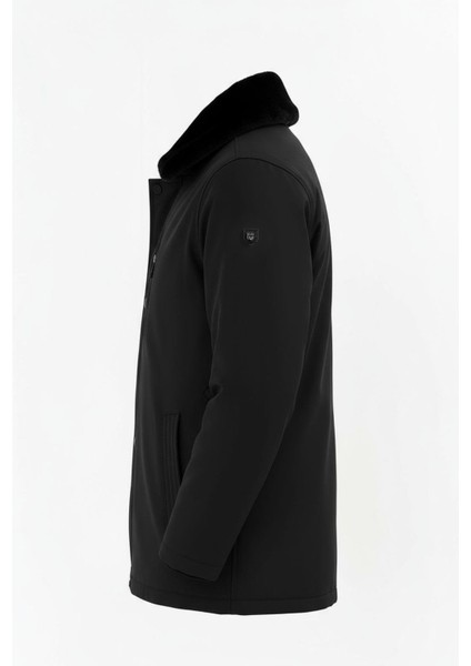 Erkek Siyah Yakası Çıkartılabilir Kürklü Su Itici Içi Kürklü Kaban – Rüzgar Geçirmez, Hafif ve dayanıklı modelleri