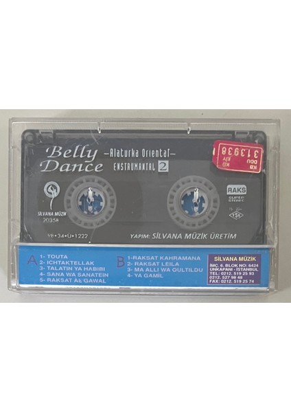 Belly Dance Alaturka Oriental Enstrumantal 2 Kaset (Orijinal Dönem Baskı Kaset) fiyatları
