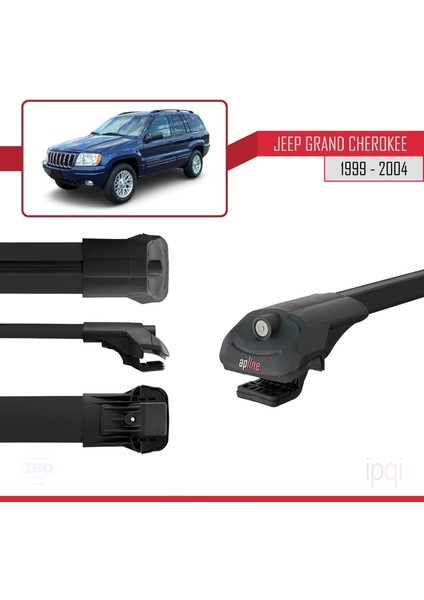 Jeep Grand Cherokee 2 (Wj) 1999-2004 Arası ile Uyumlu Ace-1 Ara Atkı Tavan Barı Siyah 2 Adet modelleri
