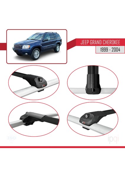 Jeep Grand Cherokee 2 (Wj) 1999-2004 Arası ile Uyumlu Ace-1 Ara Atkı Tavan Barı Siyah 2 Adet fırsatları