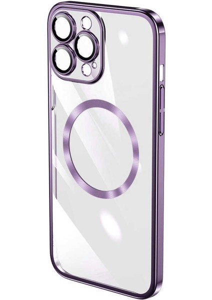 Apple iPhone 14 Pro Kılıf Wireless Şarj Özellikli Sert Pc Riksos M-Safe Kapak