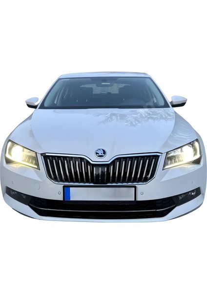 Skoda Superb B8 Krom Ön Tampon Çıtası 3 Parça 2015-2019 Arası modelleri