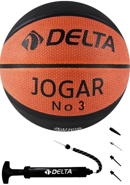 Jogar 3 Numara Basketbol Topu Dura-Strong + Pompa – Okul ve Beden Eğitimi Için 2'li Set