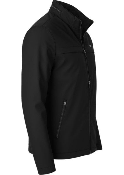 Erkek Siyah Pamuk Polyester Karışımlı Su Itici Içi Kürklü Kaban – Rüzgar Geçirmez, Hafif ve dayanıklı fiyatları