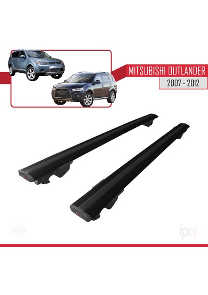 Mitsubishi Outlander 2 2007-2012 Arası ile Uyumlu Hook Model Ara Atkı Tavan Barı Siyah 2 Adet modelleri