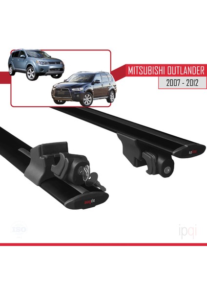 Mitsubishi Outlander 2 2007-2012 Arası ile Uyumlu Hook Model Ara Atkı Tavan Barı Siyah 2 Adet fırsatları