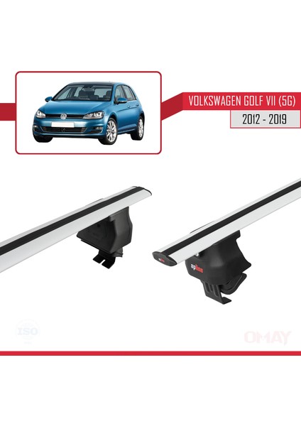 Volkswagen Golf 7 (5g) 2013-2019 Arası ile Uyumlu Ace-4 Ara Atkı Tavan Barı Gri 2 Adet fırsatları