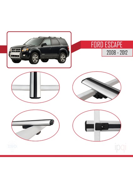 Ford Escape 2008-2012 Arası ile Uyumlu Basıc Model Ara Atkı Tavan Barı Gri 2 Adet fırsatları