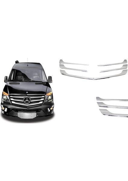 Mercedes Sprinter Ön Panjur Kuşağı Krom Set 2014-2018 Model Yılları ile Uyumludur fiyatları